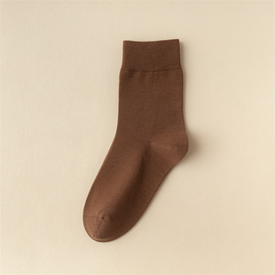 Suxuan mid-length stockings men's autumn and winter pure cotton combed cotton deodorant boneless solid color business high quality men's stockings
