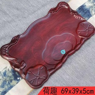 Ebony Tea Tray Household Whole Log Solid Wood Tea Sea Tea Table Small New Kung Fu Tea Set Tray with Drainage