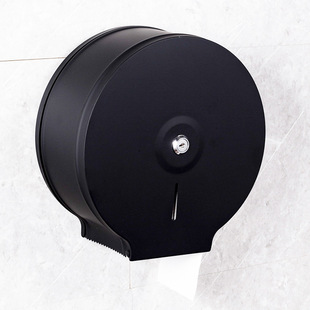 Bathroom S304 Stainless Steel Large Roll Paper Box Toilet Large Plate Paper Towel Holder Wall-mounted Hotel Round Engineering Bidding