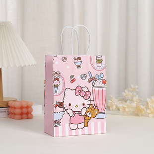 Cute cat bag shopping mall candy underwear bag cartoon kraft paper bag holiday packaging wholesale