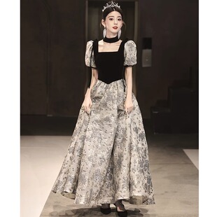 Banquet Evening Dress Women's 2025 New High-end French Style Light Luxury Niche Student Day Adult Ceremony Art Test Host