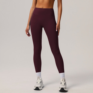 New Quick-drying Tight Yoga Pants Abdominal Hip-lifting Pants Women's European and American High Waist Fitness Pants Outer Wear Running Pants