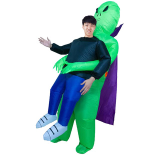 Amazon Hot Sale Pink Alien Hugging Inflatable Cloak Alien Riding Alien Big Eyes Alien