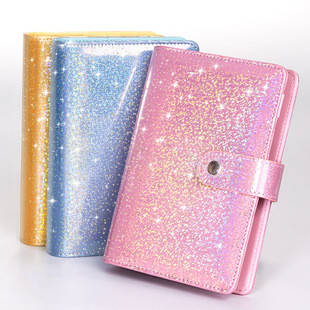 Customized macaron a6pu leather loose-leaf notebook creative cash budget Financial Planner journal
