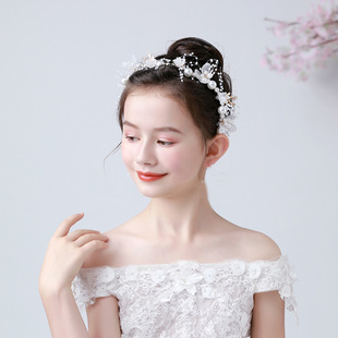 Girl's Wreath Fresh Beautiful Head Flower Children's Hair Jewelry Fairy Mori Korean Style Performance Holiday Hair Band Wrist Flower