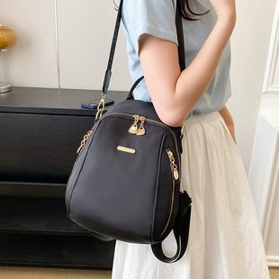 Backpack Women's 2024 New Oxford Cloth Casual Fashion Travel Small Backpack Women's Lightweight All-match Two-purpose Bag Trendy