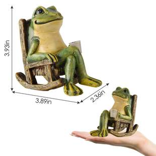 Frog Garden Statue - 2inch Tall - Fairy Garden Mini Outdoor Accessory Statues