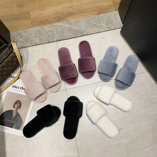 Mao Mao slippers women's 2024 autumn and winter new indoor and outdoor cotton slippers flat warm casual women's shoes wholesale