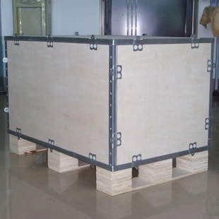 Large machinery and equipment wooden box fumigation-free buckle box air shipping logistics transportation steel buckle steel side box steel belt
