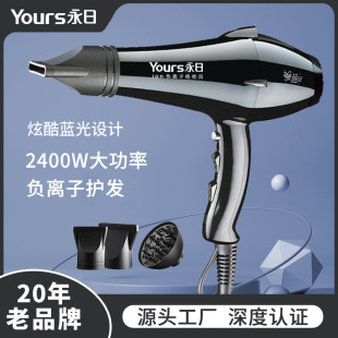Yongri 2400W high-power hair salon hair dryer manufacturers wholesale blue negative ion fast dry power hair dryer
