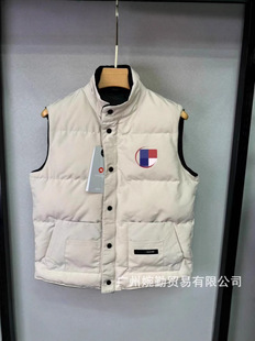Cross-border big goose vest winter new in stock style cotton-padded jacket foreign trade quality cotton and thickening warm coat on behalf of hair