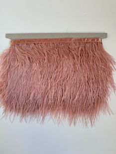 in stock 51 Color Ostrich Feather Cloth Edge 7-9cm Encryption Feather Ribbon Wedding Dress Clothing Decoration Feather Cloth Strip