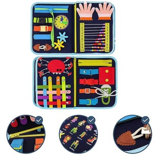 Children's Felt Busy Board Learning Dressing and Shoelaces Early Education Enlightenment Educational Toys Kidsren's Bag Action Practice Board