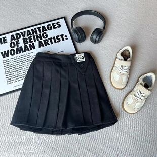 Girls' skirt pleated skirt autumn and winter 2023 new children's western style winter versatile short skirt girls' skirt spring and autumn