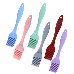 Translucent Silicone Scraper Oil Brush One-piece Cake Cream Stir Spatula Spatula Blade Barbecue Brush Baking Supplies