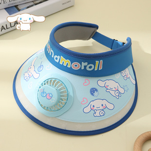 Sanrio Genuine Authorized Cute Cartoon Children's Sun Hat All-match Fashion Empty Top Summer Fan Sun Hat
