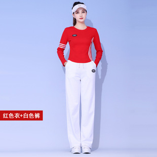 Square dance clothing new suit autumn long sleeve cotton sports dancing clothing new oxygen cotton sports suit 027