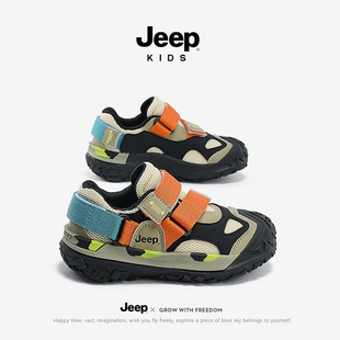 Jeep Boys Shoes 2024 Autumn New Velcro sneaker Breathable Mesh Lightweight Comfortable Soft Sole Girls Shoes