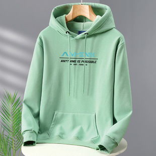 Autumn and Winter national fashion hooded sweater men's fleece-lined thickened junior high school students hooded heavy spring and autumn sports jacket fashion