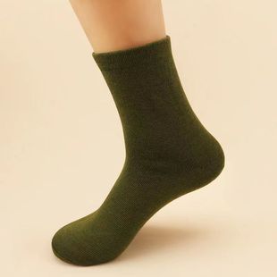 Labor protection socks men's wear-resistant military fans men's mid-barrel men's socks thickened site work anti-wear work socks black summer