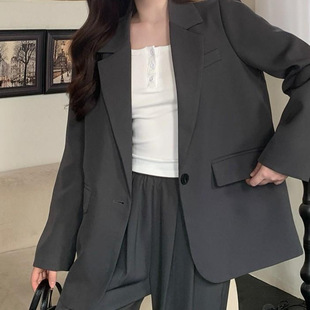 Korean-style Suit Women's Street-fried Sense 2025 Spring New Style Petite Light Style Casual Suit Coat Trendy