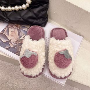 Cixi Cotton Slippers Women's Winter Indoor Soft Bottom Thick Bottom Warm Home Non-slip Couple Mao Mao Yuezi Tuo Wen Wo