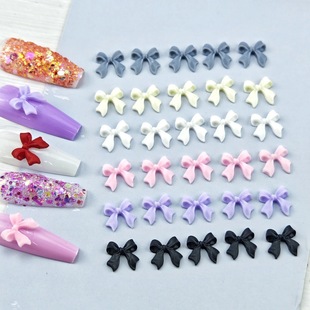 Little Red Book Explosive Three-dimensional Resin Bow Nail Jewelry Color Ribbon Bow Wear Nail Accessories