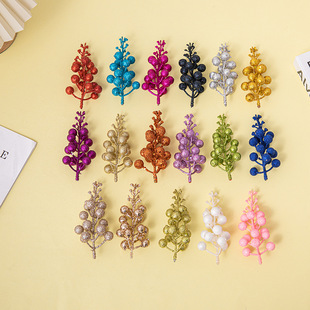 15 pieces of powder fruit Christmas and Spring Festival decoration New Products no powder powder powder fruit Christmas decoration spring festival glitter fruit