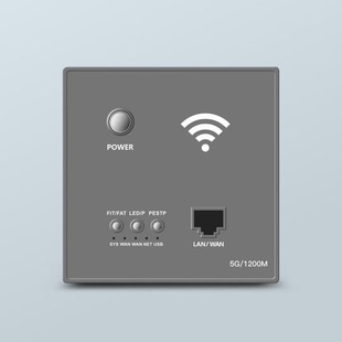 [Gigabit] Акриловый беспроводной маршрутизатор 1200M/5G 86 Тип встроенной Wi-Fi панели AP Home Hotel