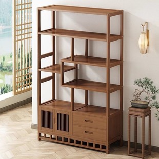 Bogu Rack Chinese-style Duobao Pavilion Tea Display Cabinet Non-solid Wood Bogu Decoration Cabinet Storage Rack Tea Set Living Room Bookshelf