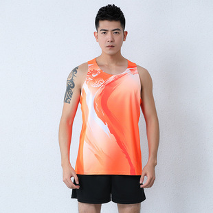 Fitness Track and Field Suit Men's and Women's Marathon Running Chinese Vest Quick-drying Training Suit Competition 1810718108