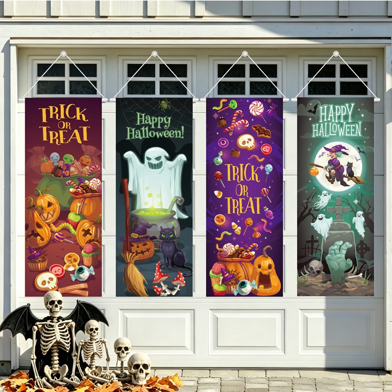 Amazon Halloween decorations, backdrops, wall hangings, door hangings, curtains, background decorations, and banners.