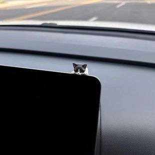 Супер милый кот автомобильный экран украшения внутри автомобиля