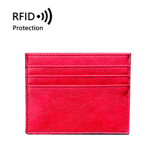 Изысканный и модный ультратонкий держатель для карт RFID из ненатуральной кожи Большая емкость Держатель для нескольких карт Кошелек для монет из искусственной кожи Банковская карта