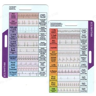 Трансграничные новые ЭКГ линейки самоизмерения карманные карты ECG/EKG Rhythm Pocket Card оптом