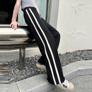 Girls' Summer Pants 2025 New Pants Children's Western-style Ice Silk Pants Girls' Big Children's Cyber-famous Casual Pants Wide-leg Pants