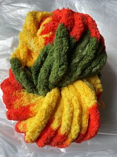 Cat tail line super thick wool ice strip line a Dai same style hand-woven diy material package around finger scarf line