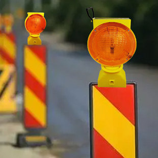 Cross border plastic led road cone light night flashing road cone obstacle light road construction solar warning light