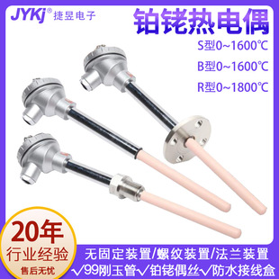 Pt-Rh Thermocouple S/B/R Type Wrp-130 High Temperature Corundum Tube Thermocouple Pt-Rh Thermocouple S-Type Thermocouple