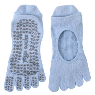 Autumn and Winter Yoga Socks Five Fingers Anti-slip Socks Professional Sports Cotton Socks Pilates Socks Women Wholesale Split Fingers Open Toe Open Back