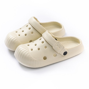 Hole Shoes Women's 2025 New Summer Outer Wear Soft Bottom Non-slip Lightweight Wear-resistant Couple Outdoor Beach Baotou Slippers