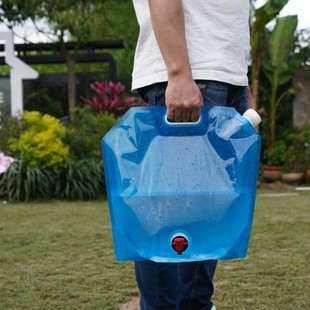 Outdoor large capacity convenient water bag transparent 10L folding water bag bulk beer bag travel mountaineering camping water bag