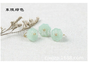 Guofeng Heart If Lotus Canopy Jewelry Buckle 13 Hanfu Cheongsam Zen Clothing Tea Clothing Button DIY Small Slipping Accessories Button