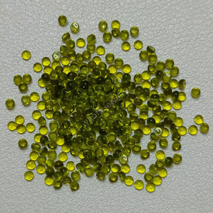 Wholesale olive green glass round flat base plain egg face bare stone hemispherical face set artificial gem