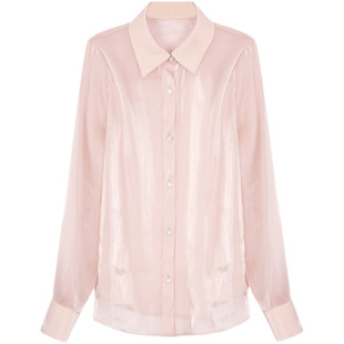 [Pearlescent Good Quality] Shirt Women's Summer Polarized Sunscreen Thin New Sunscreen Pink Shirt Top