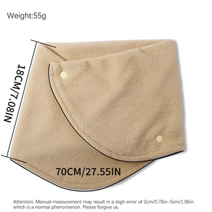 [double-layer fleece-lined] autumn and winter plush ins style high color value neck collar warm cold cute Joker scarf