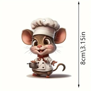 Creative Cute Mouse Pendant Cross-border New Acrylic Flat Car Rearview Mirror Decoration Pendant Holiday Gift