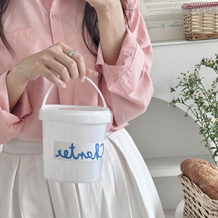 Ins South Korea Internet Celebrity Sweet Shop Cute Biscuit Packaging Design Sense Letter Handheld Barrel Gift Packaging Barrel Photo
