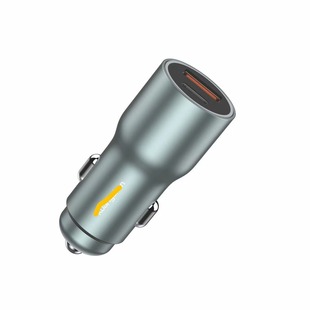 Weilixun 30W + PD20W car mobile phone charger 3A dual USB port fast charging car aluminum alloy car charging