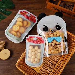 Mason Bottle Jar Shape Sealed Packaging Bag Herbal Tea Dried Fruit Snack Packaging Self-sealing Self-supporting Shaped Bag